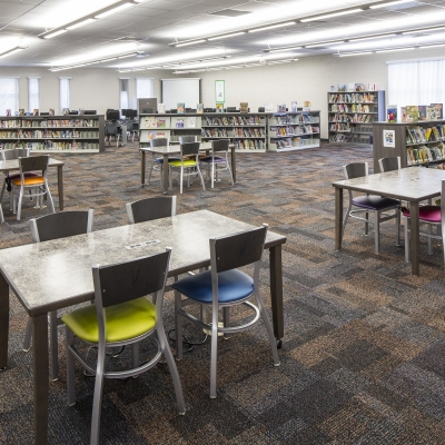Jack Lamb Elementary School reading space in library