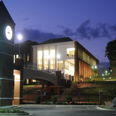 Frank & Laura Lewis Library Exterior Photo at night